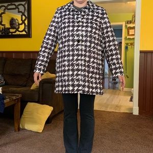 Kate Spade x-large houndstooth rain jacket